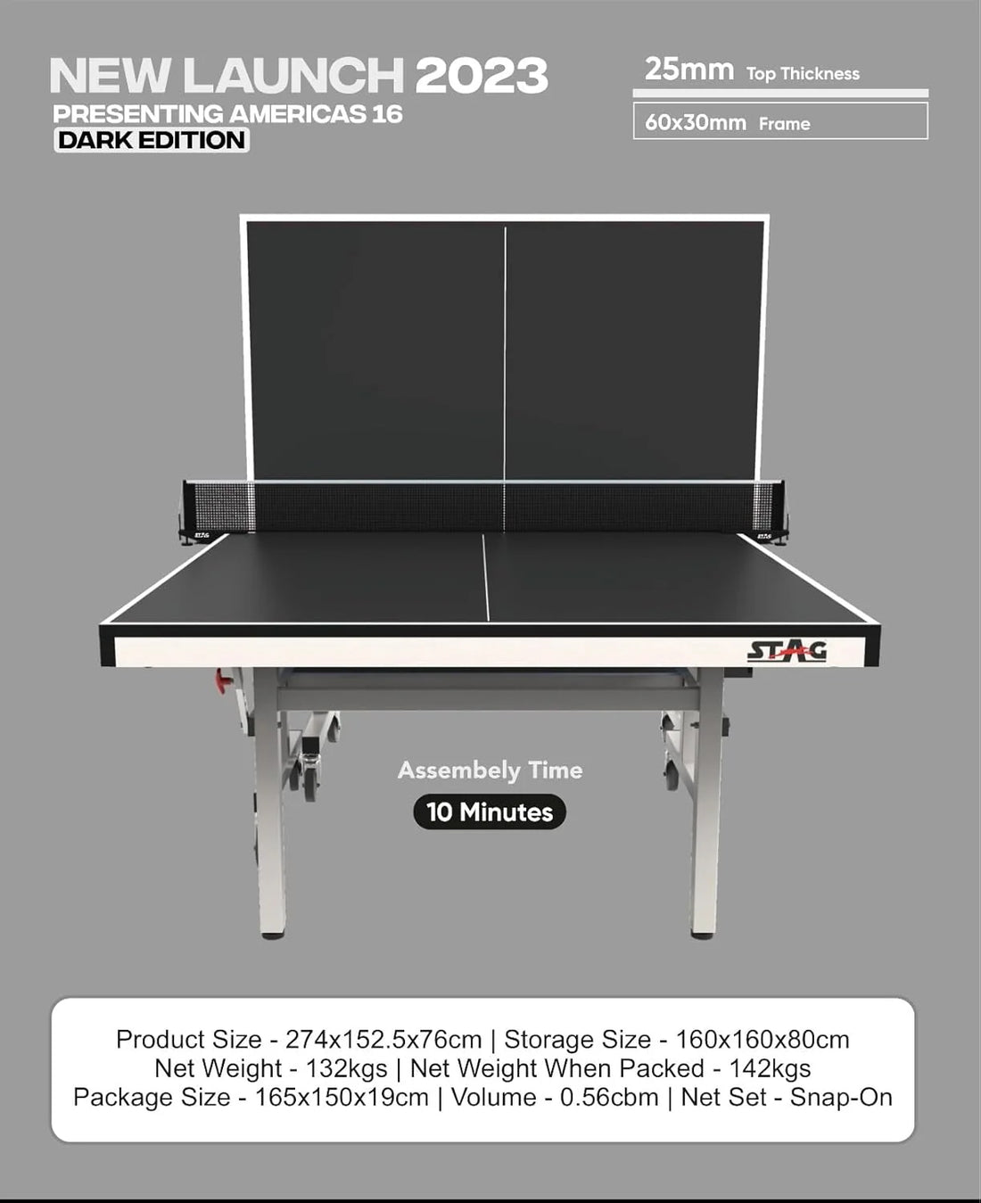 STAG Global Americas 16 Model Table Tennis Table