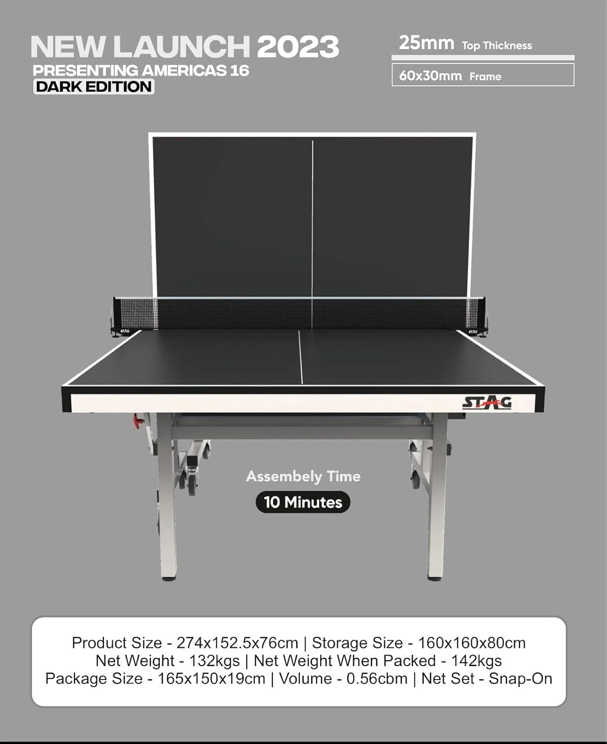 STAG Global Americas 16 Model Table Tennis Table