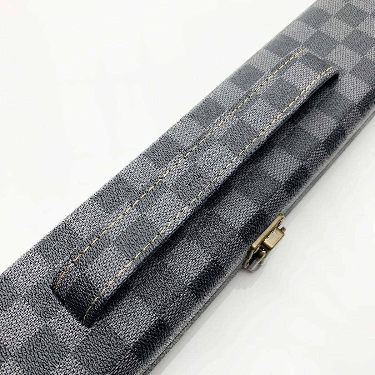 Snooker Alley | Grey & Black Checkered Wooden (3/4 Joint) Cue Case | 6134
