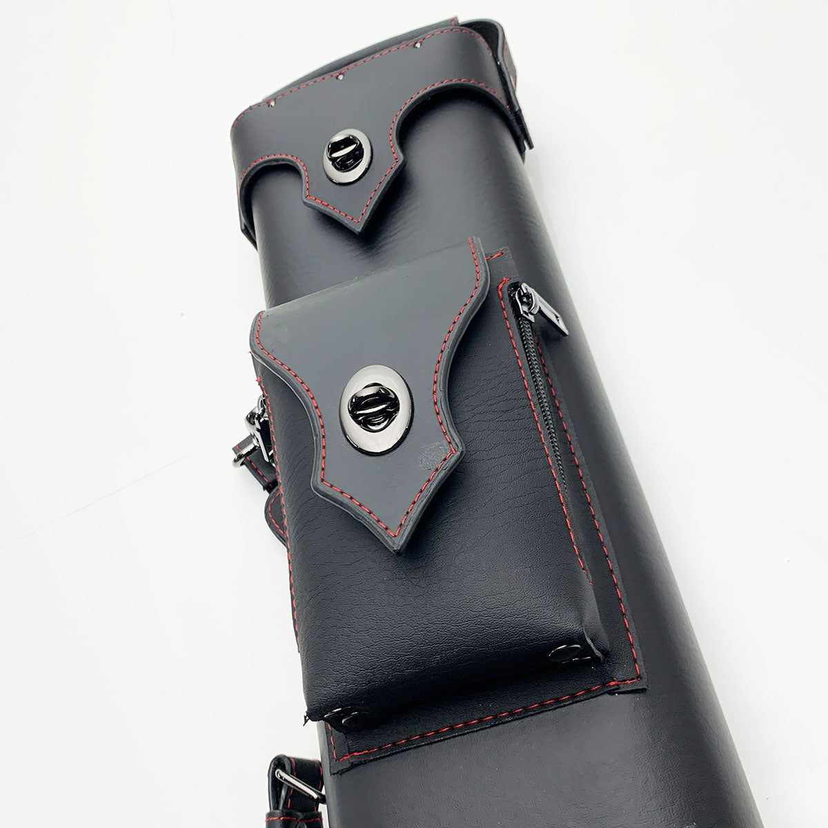 Snooker Alley | Black & Blue Leatherette Pool Cue Case – Holds 4 Shafts & 2 Butts (Half Joint) | 6156