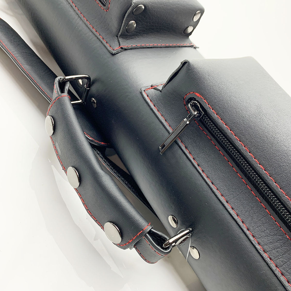 Snooker Alley | Black & Blue Leatherette Pool Cue Case – Holds 4 Shafts & 2 Butts (Half Joint) | 6156