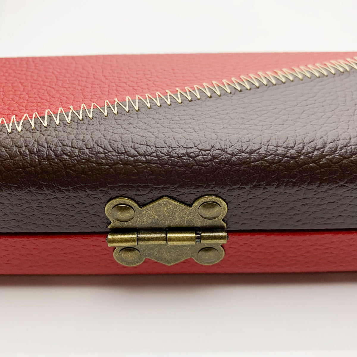 Snooker Alley | Classic Red & Brown Wooden Single Cue Case | 6193