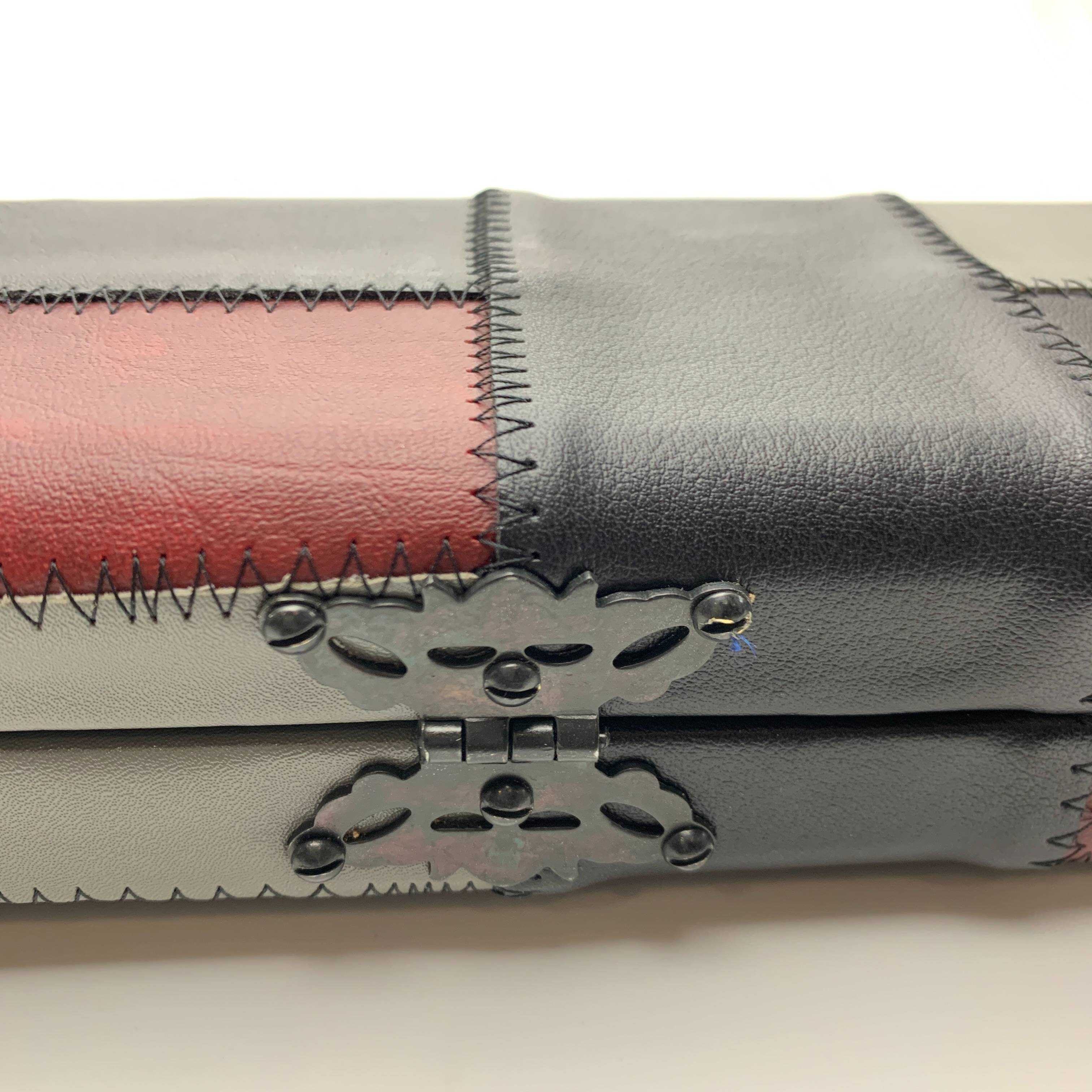 Snooker Alley | Crimson Block Patch Leatherette 3/4th Cue Case | 6194