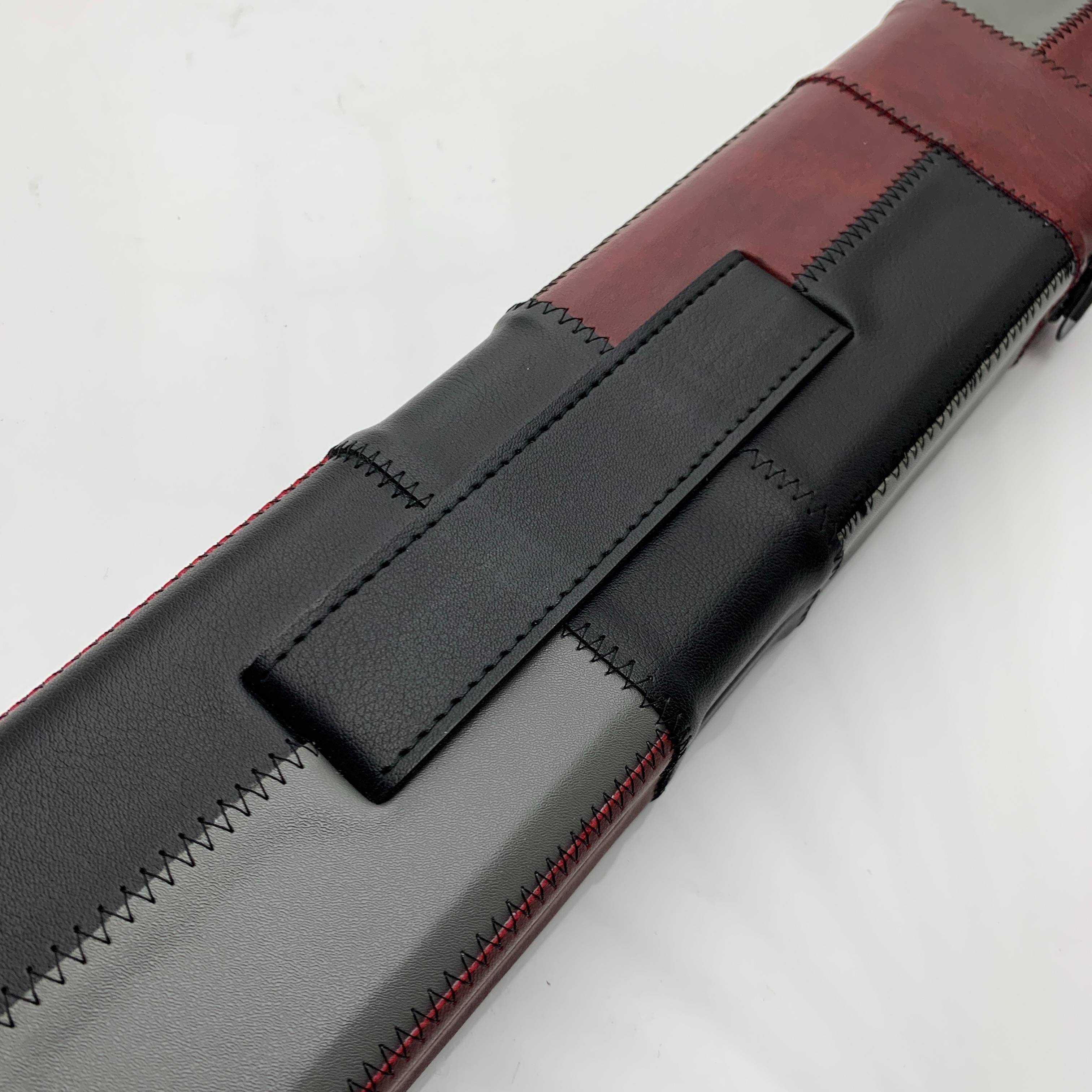 Snooker Alley | Crimson Block Patch Leatherette 3/4th Cue Case | 6194