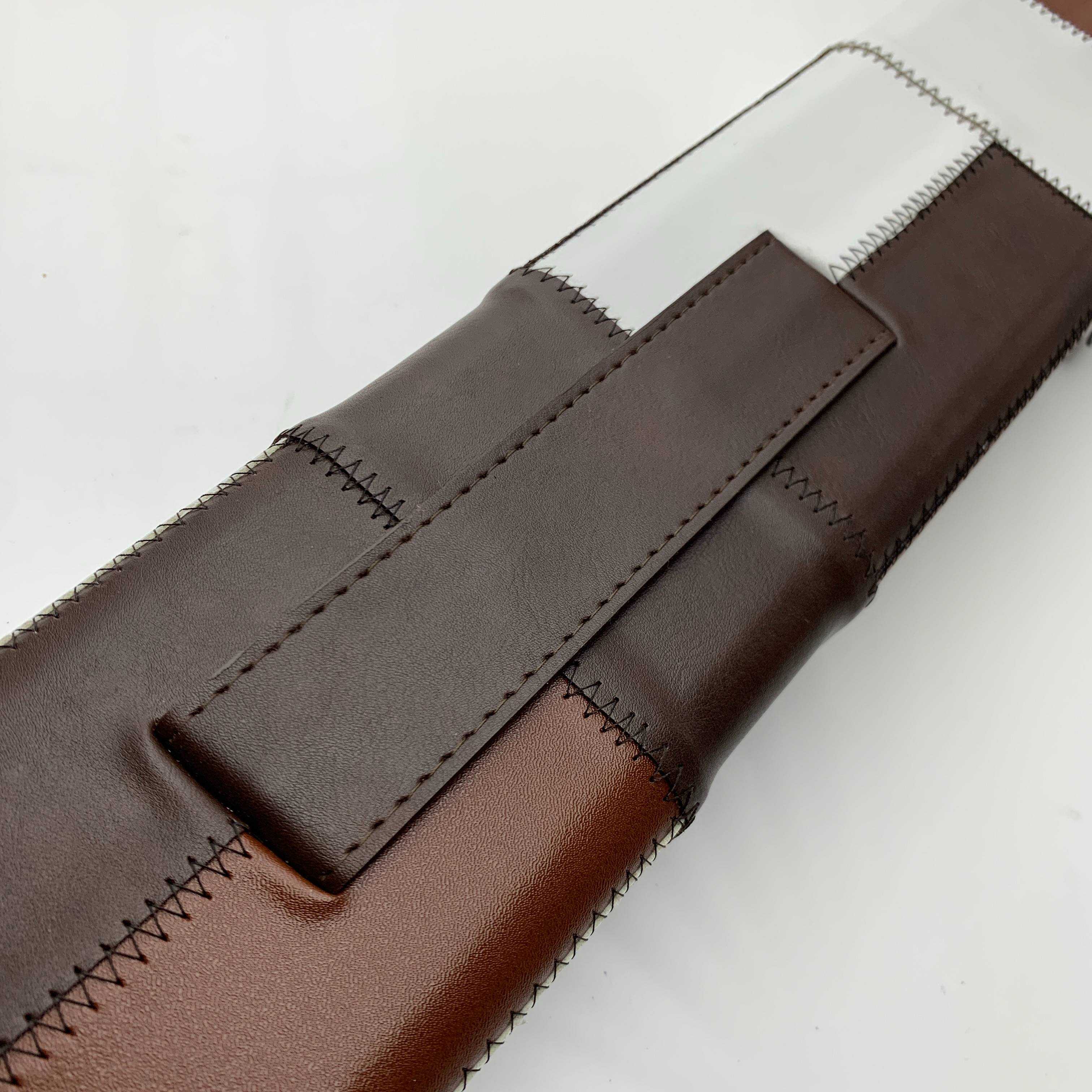 Snooker Alley | Walnut Contrast Patch Leatherette 3/4th Cue Case | 6197