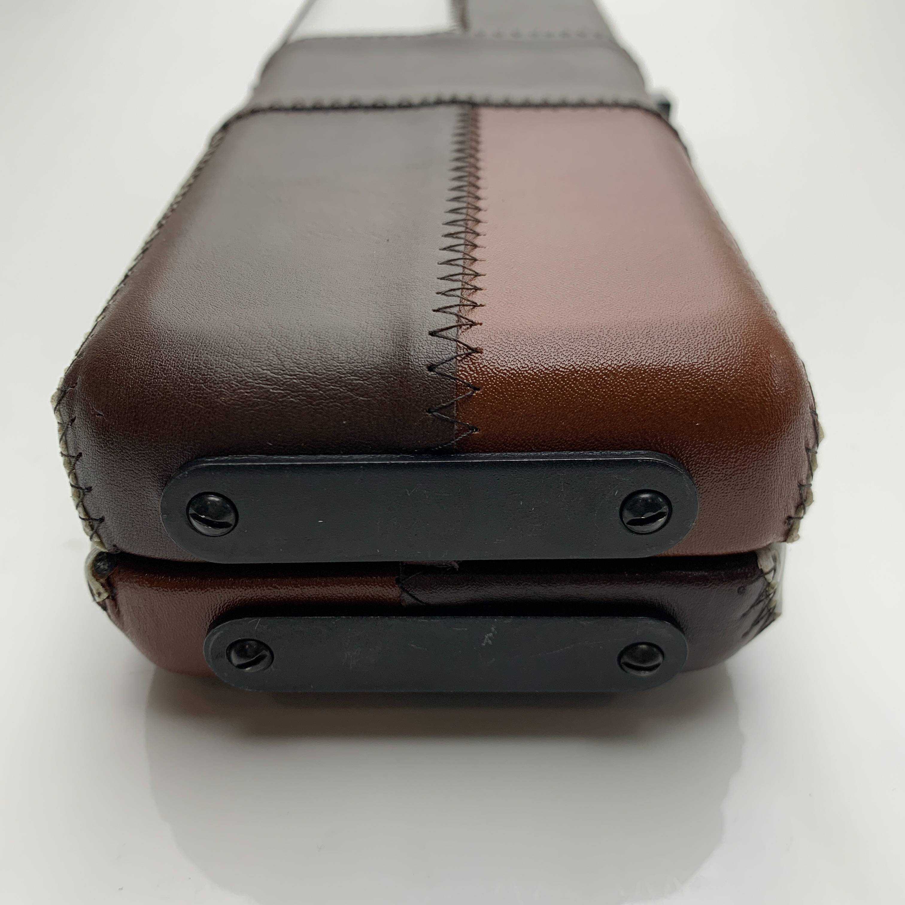 Snooker Alley | Walnut Contrast Patch Leatherette 3/4th Cue Case | 6197