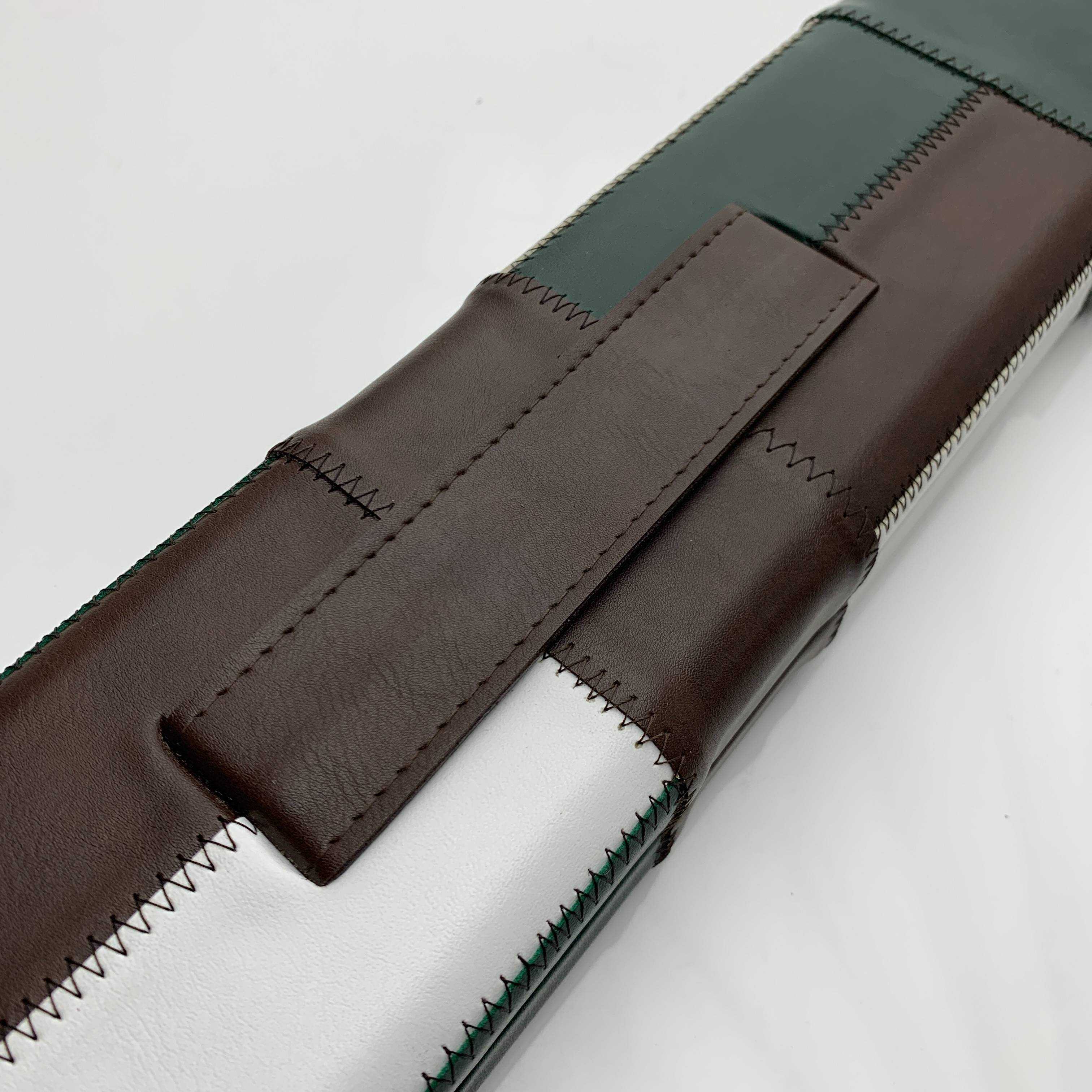 Snooker Alley | Emerald Contrast Patch Leatherette 3/4th Cue Case | 6199