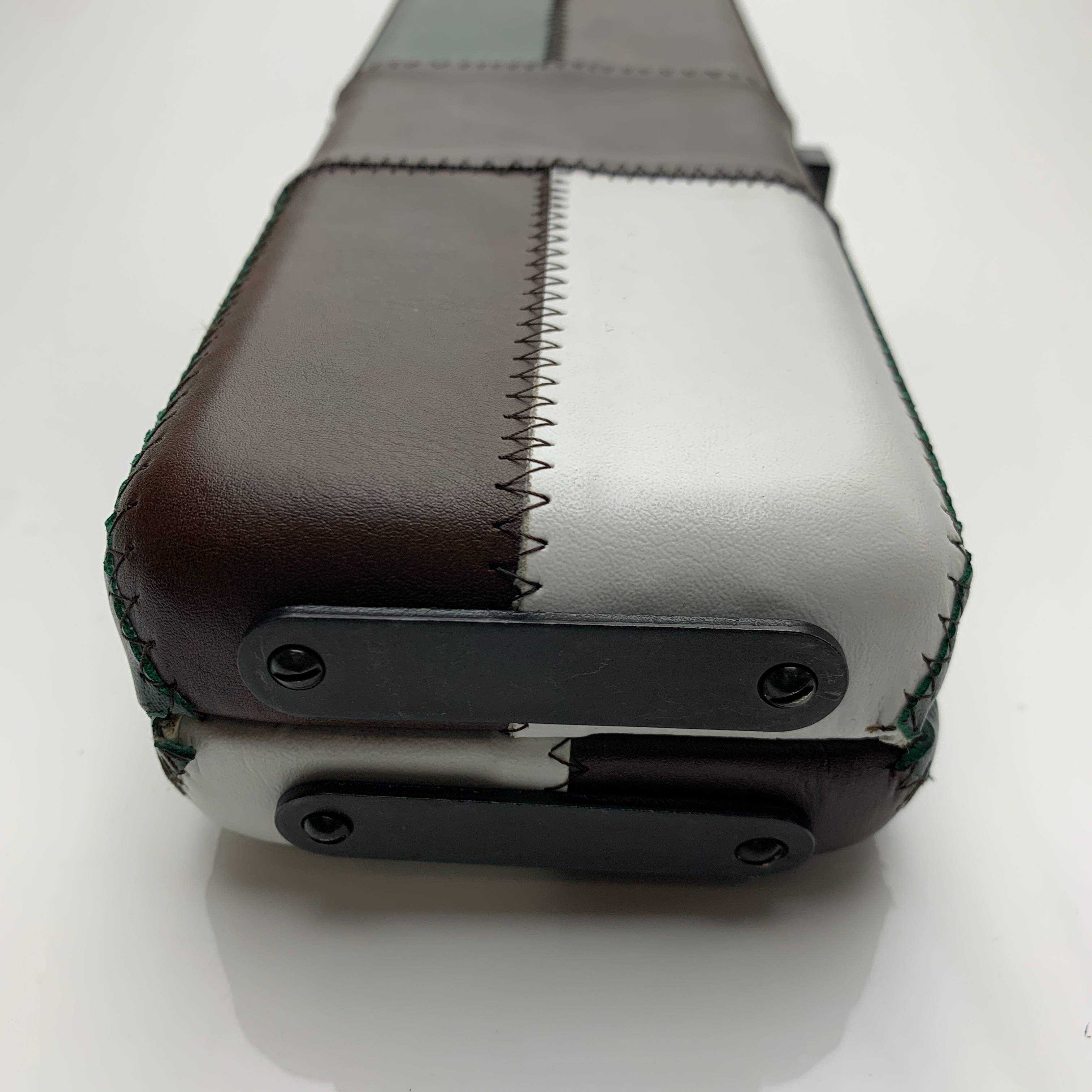 Snooker Alley | Emerald Contrast Patch Leatherette 3/4th Cue Case | 6199