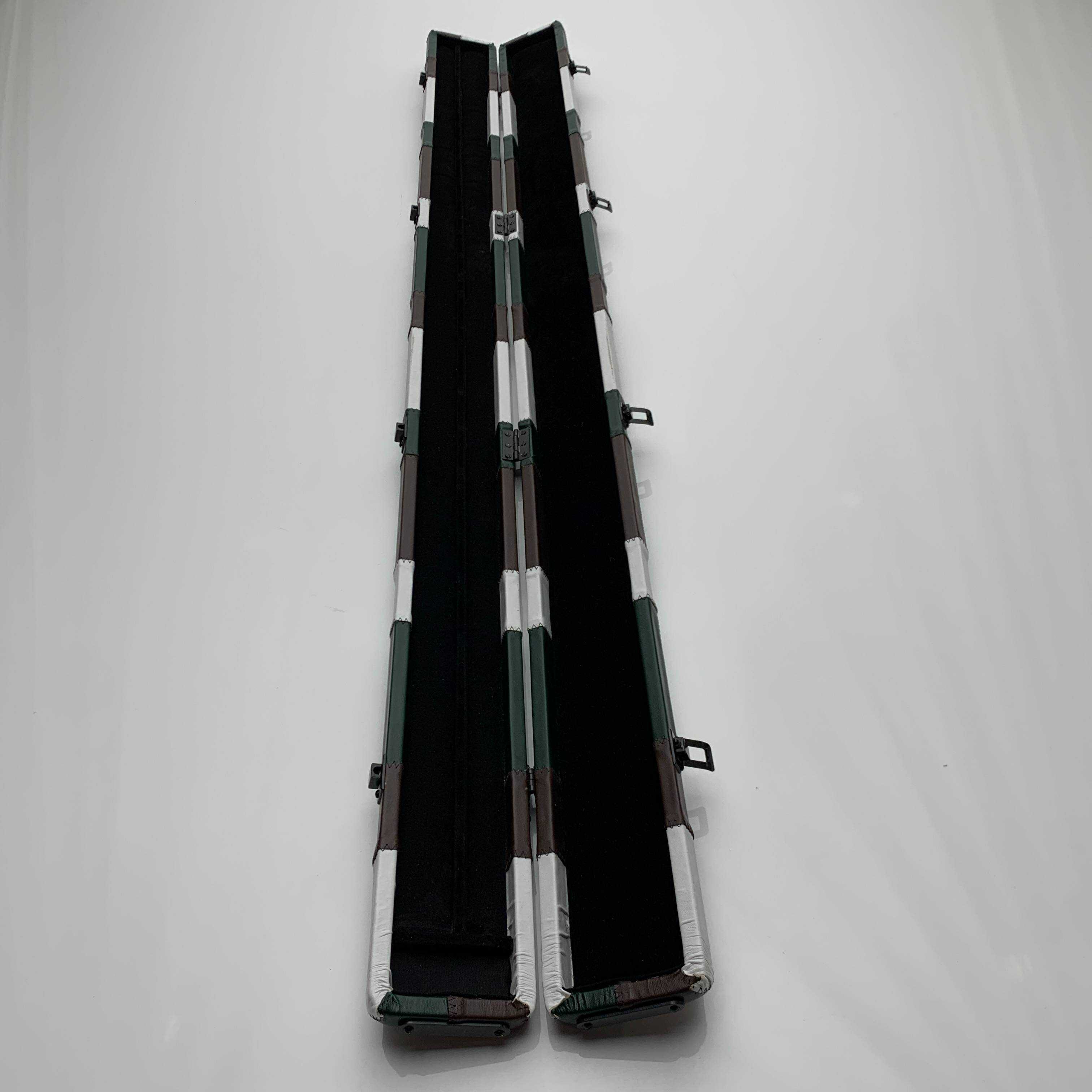 Snooker Alley | Emerald Contrast Patch Leatherette 3/4th Cue Case | 6199