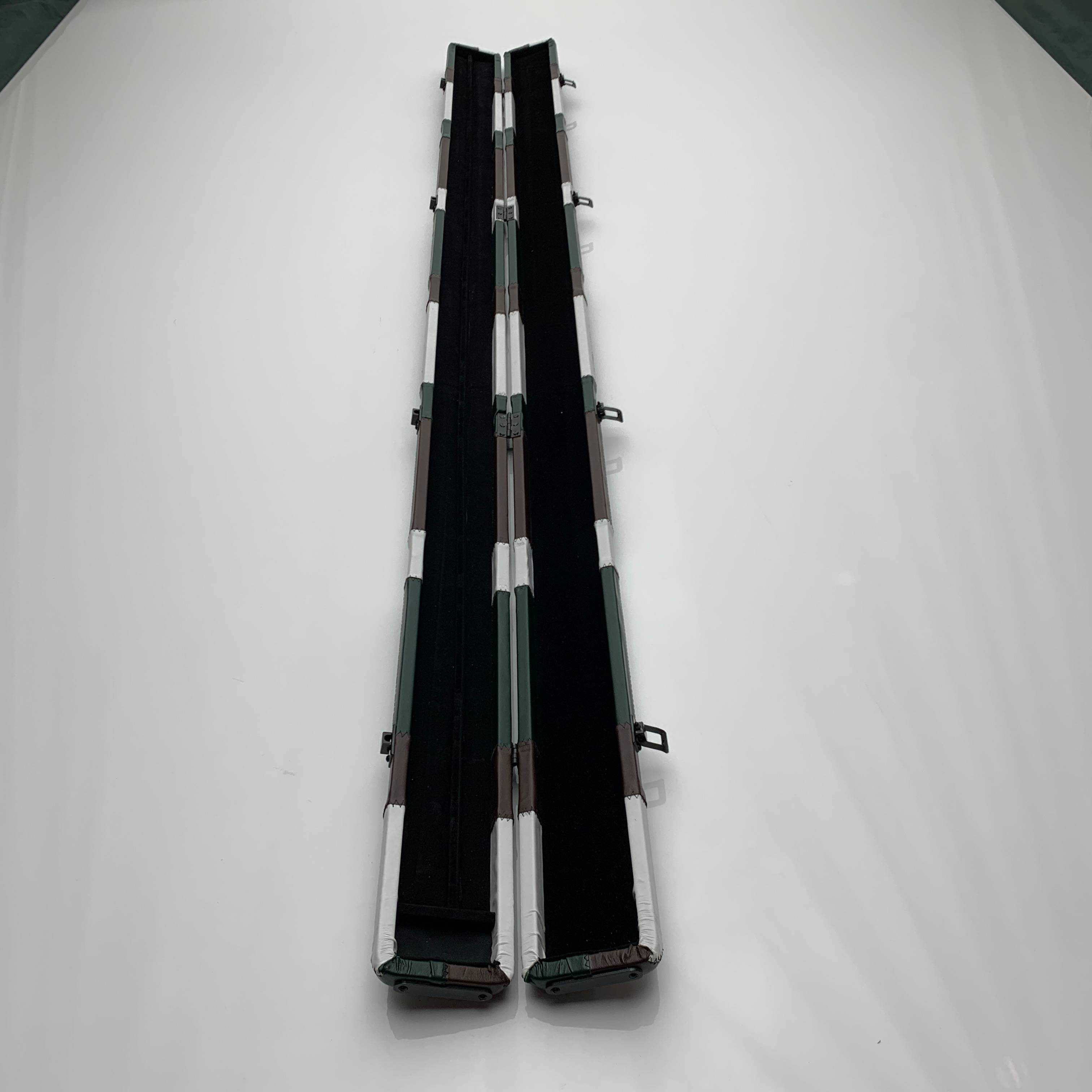 Snooker Alley | Emerald Contrast Patch Leatherette Single Piece Cue Case | 6201