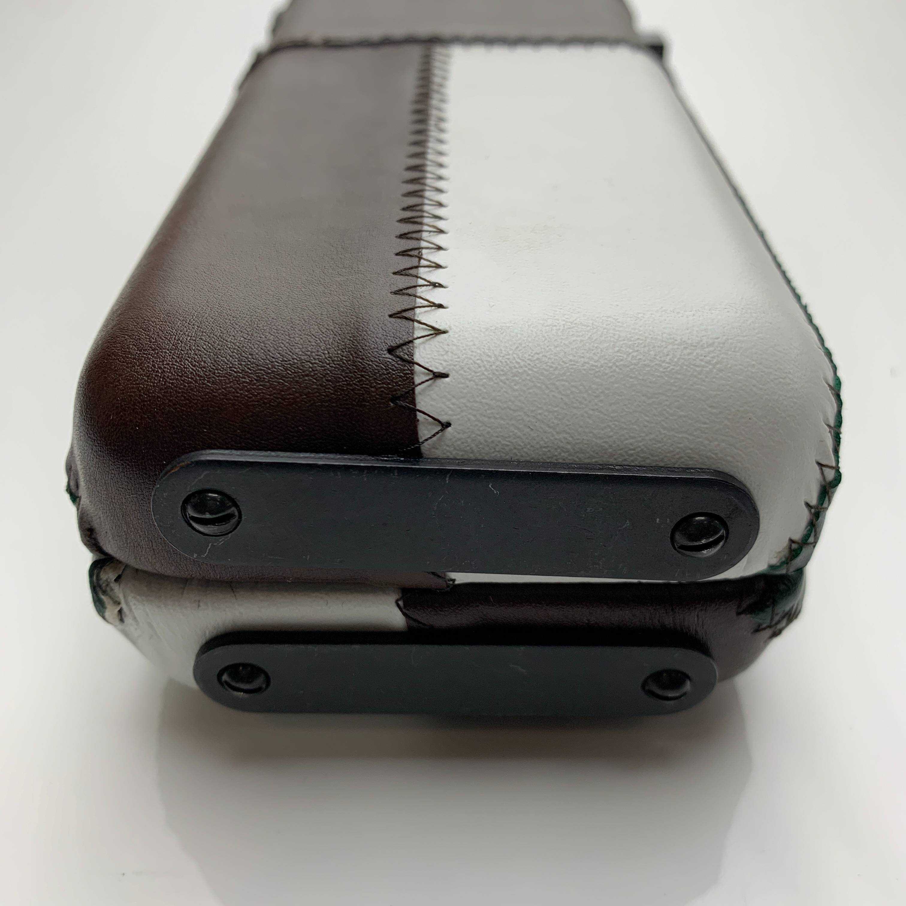 Snooker Alley | Emerald Contrast Patch Leatherette Single Piece Cue Case | 6201