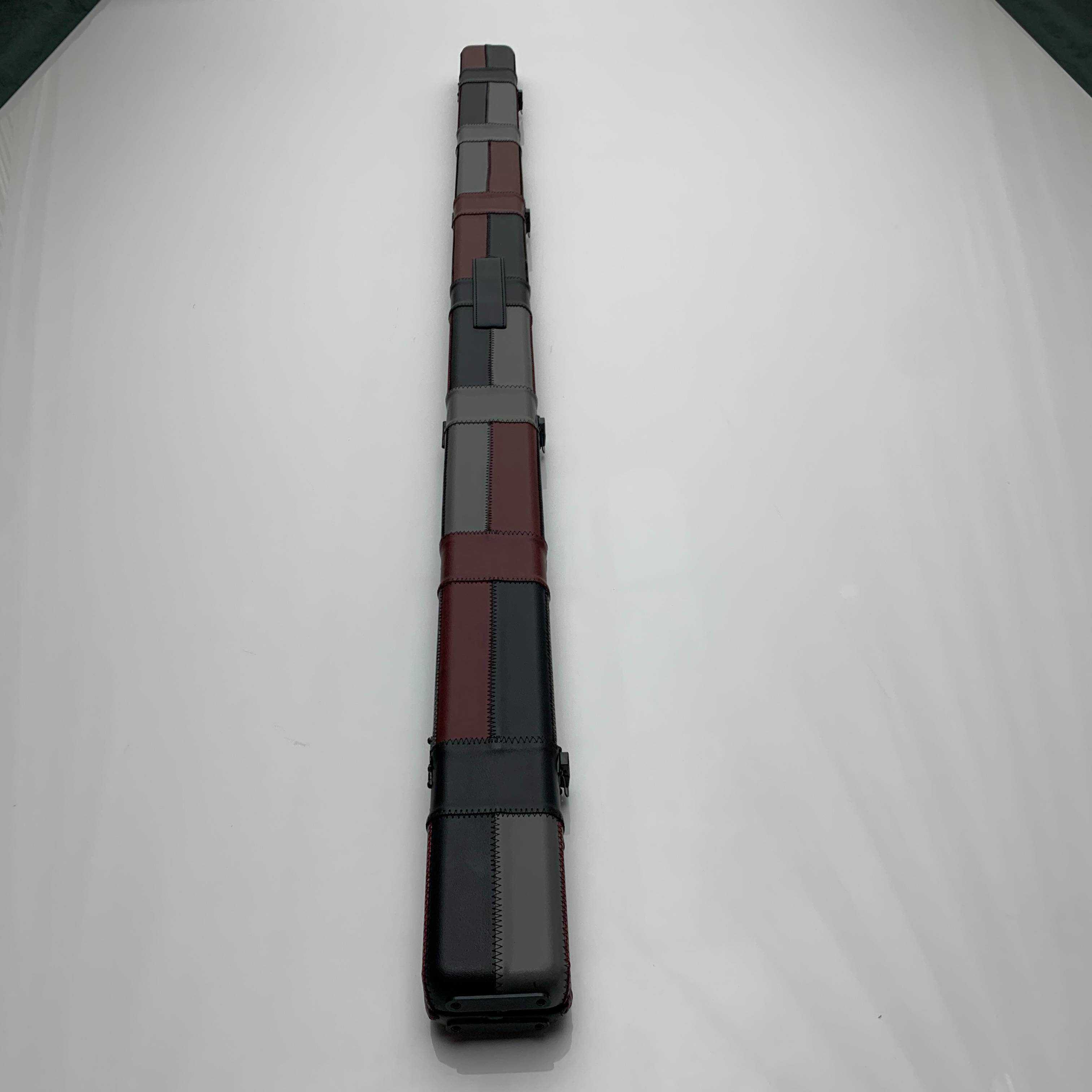 Snooker Alley | Crimson Block Patch Leatherette Single Piece Cue Case | 6204