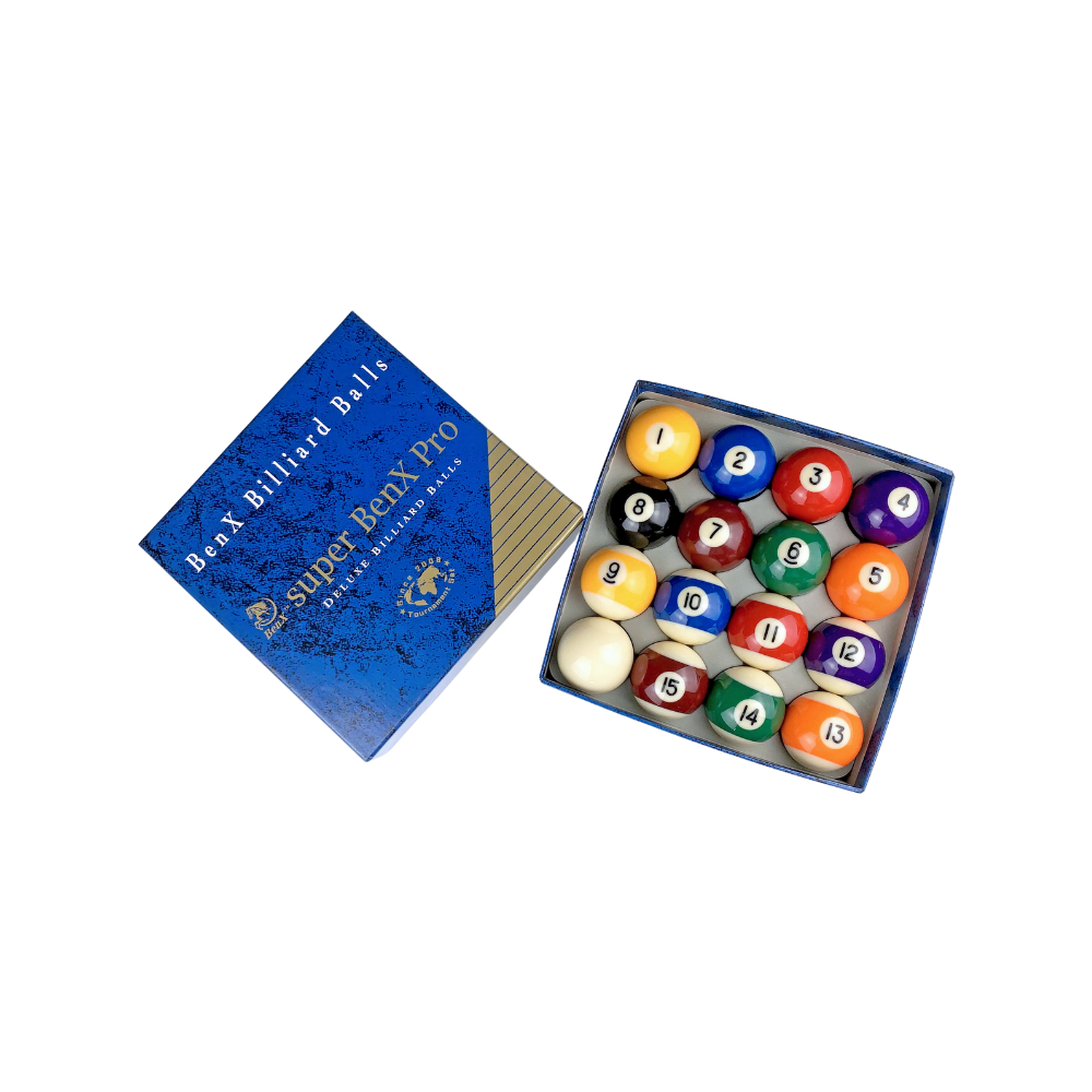 BenX 57.2mm 3A Grade Crystal Color Pool Balls – Factory Direct Billiard Ball Set | 2064