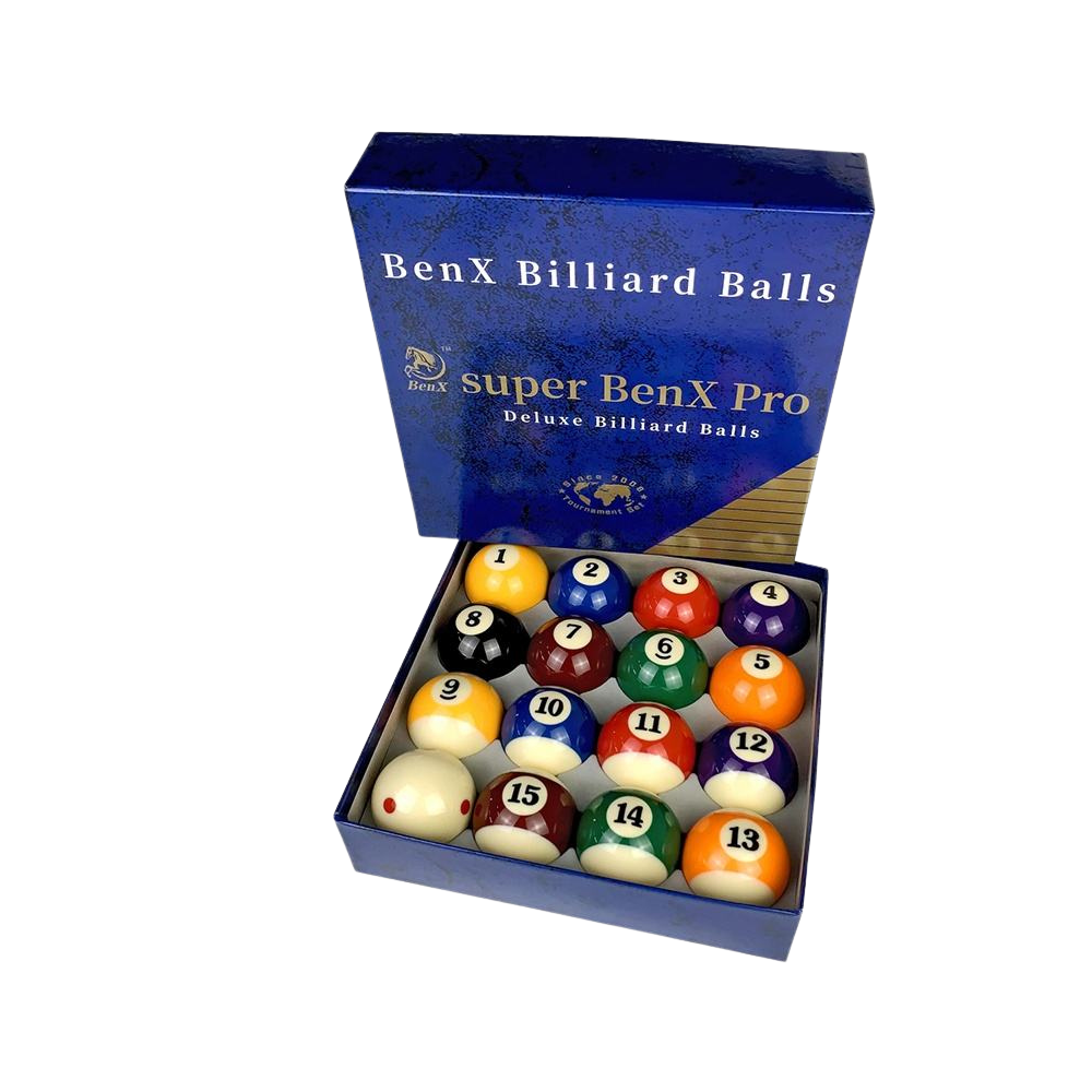 BenX 57.2mm 3A Grade Crystal Color Pool Balls – Factory Direct Billiard Ball Set | 2064