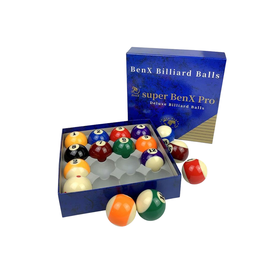 BenX 57.2mm 3A Grade Crystal Color Pool Balls – Factory Direct Billiard Ball Set | 2064