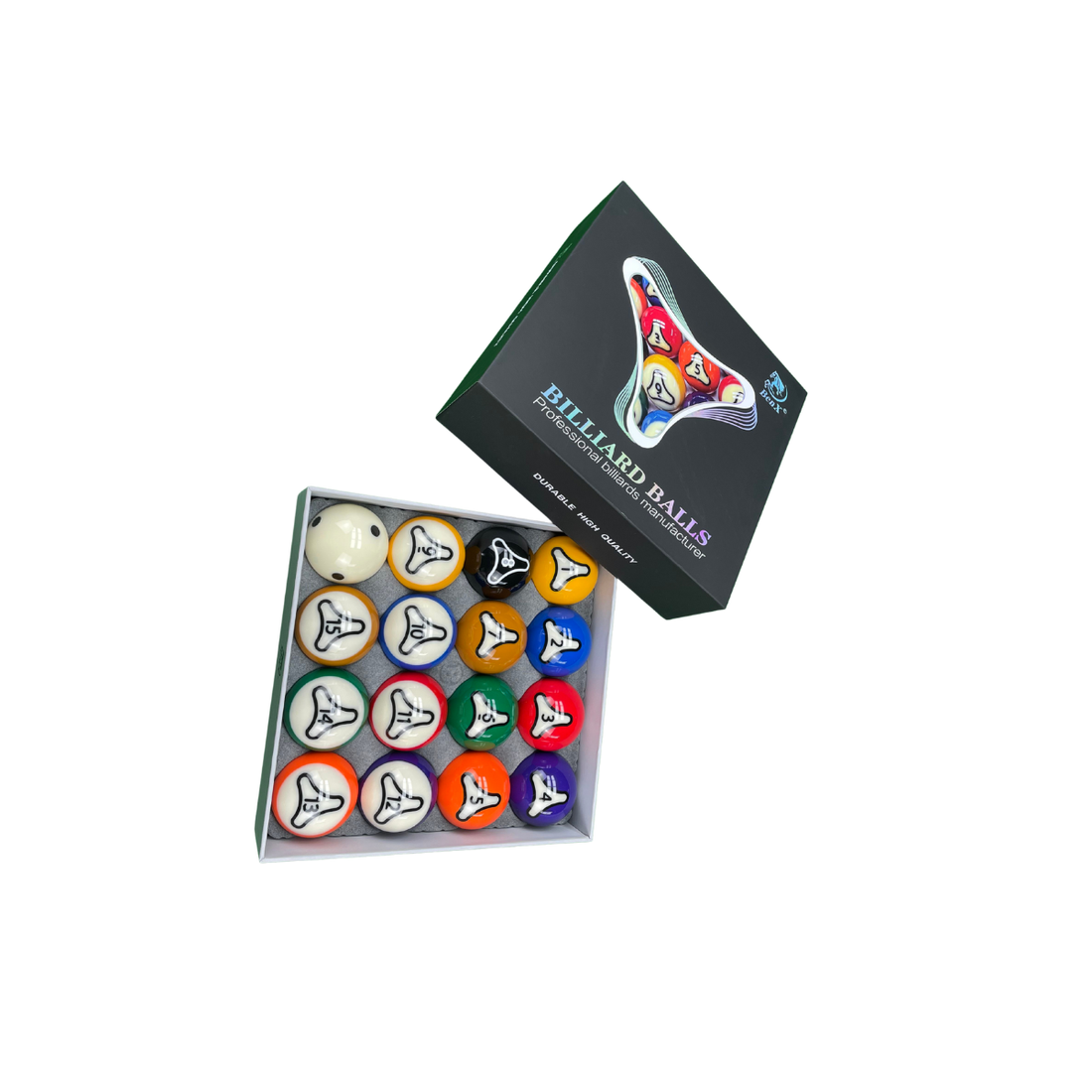 BenX Billiard Balls – Tri-Rack Box (Professional) 2-1/4″ Pool Balls | 2048