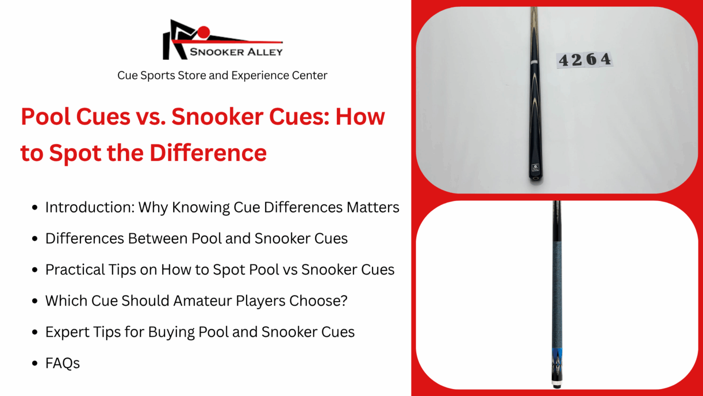 Pool Cues vs Snooker Cues How to Spot the Difference